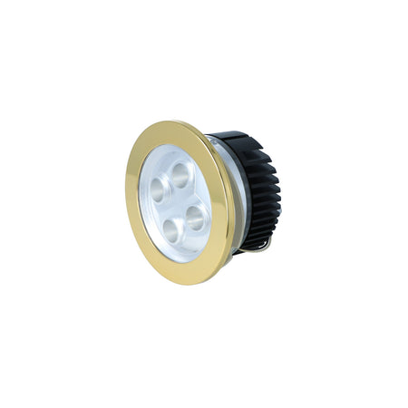 CANTALUPI – TITAN/R/MN A-08 – Recessed LED Light – Ø100 mm | Gold Finish | MDM700 | 4X Hi-Power LED | IP40 — Quality Boat Parts