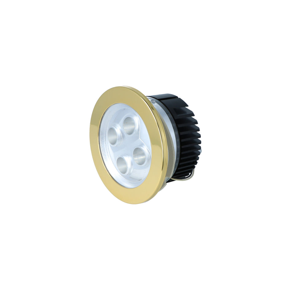 CANTALUPI – TITAN/R/MN A-08 – Recessed LED Light – Ø100 mm | Gold Finish | MDM700 | 4X Hi-Power LED | IP40 — Quality Boat Parts