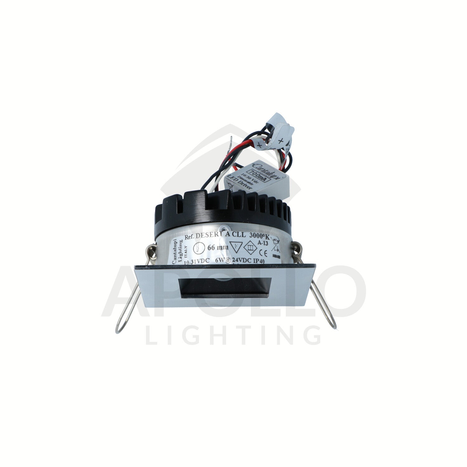 Cantalupi DESERT CLL – 3000K LED Light, Ø66 mm, 2x3W (6W @ 24VDC), 10–32VDC, IP65, C-13 — Quality Boat Parts