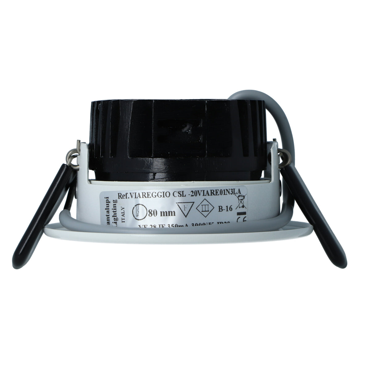 Cantalupi VIAREGGIO CSL – Ø80 mm LED Downlight, 3000K Warm White, 28V @ 350mA, IP20, B-16 — Quality Boat Parts