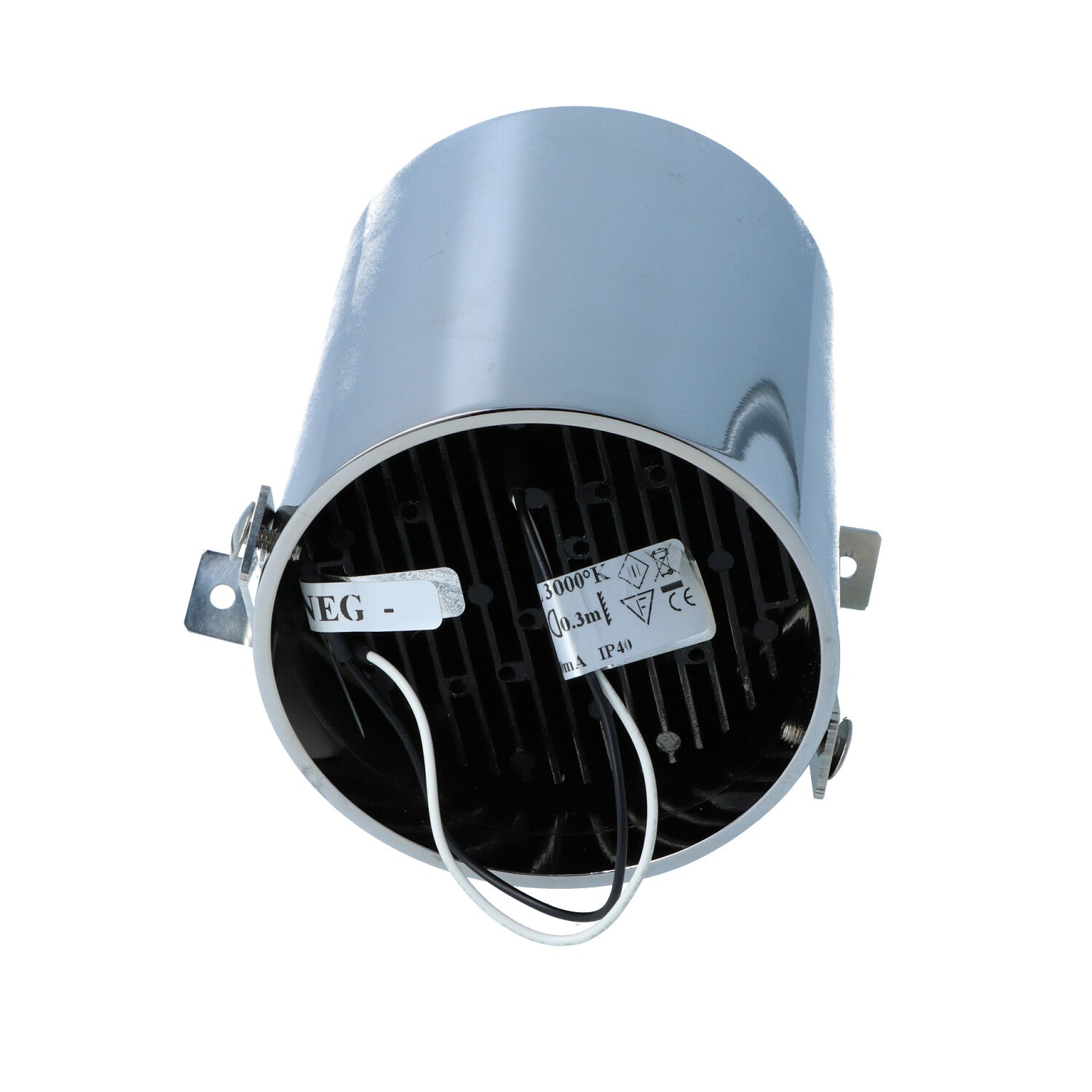 Cantalupi REX CSL – Ø90 mm LED Downlight, 3000K Warm White, 18.6V @ 700mA, IP40, Chrome Finish, 110–220V AC, B-13 C — Quality Boat Parts