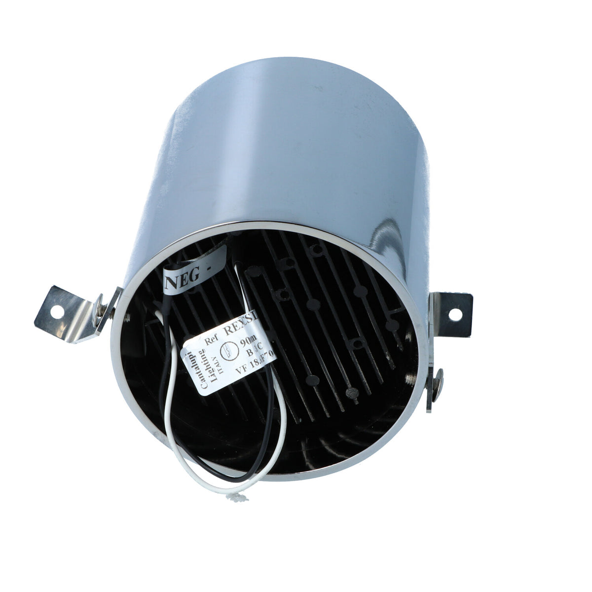 Cantalupi REX CSL – Ø90 mm LED Downlight, 3000K Warm White, 18.6V @ 700mA, IP40, Chrome Finish, 110–220V AC, B-13 C — Quality Boat Parts