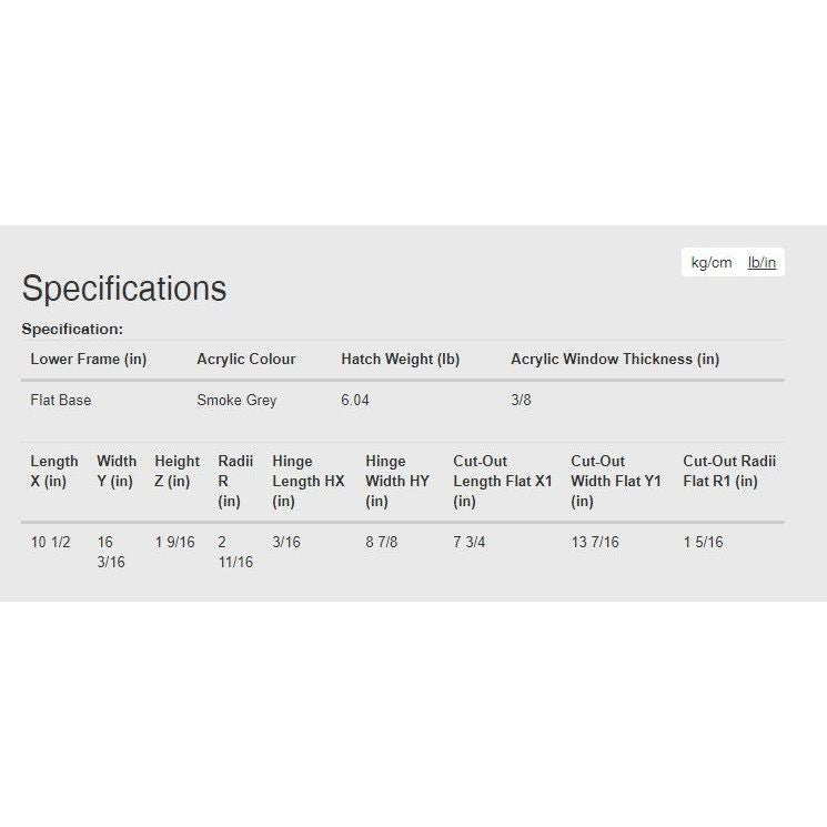 Lewmar - 20 Ocean Series Hatch — Quality Boat Parts