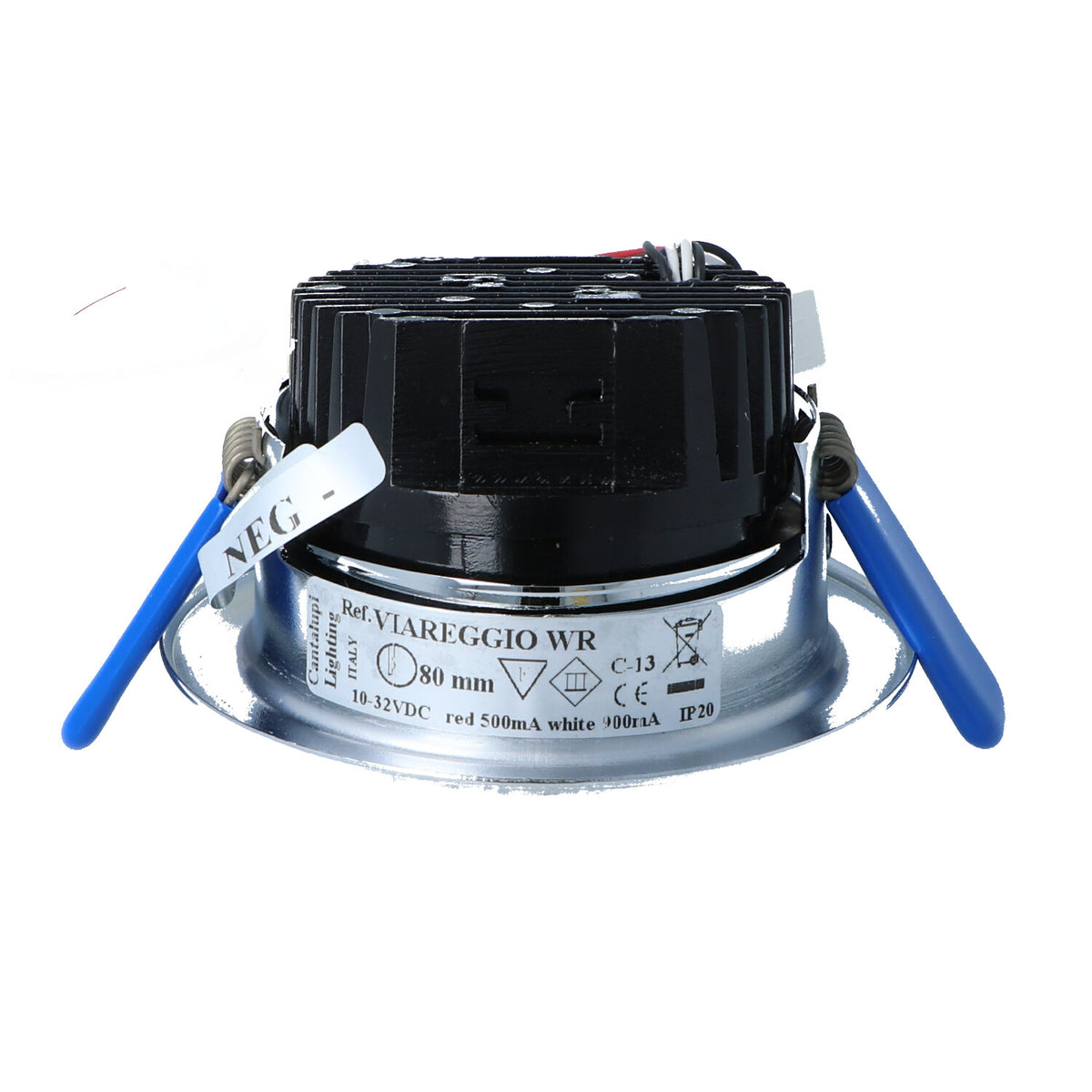 Cantalupi VIAREGGIO WR LED Light – 80 mm, 10–32VDC Dual Color, Dimmable, IP20 — Quality Boat Parts