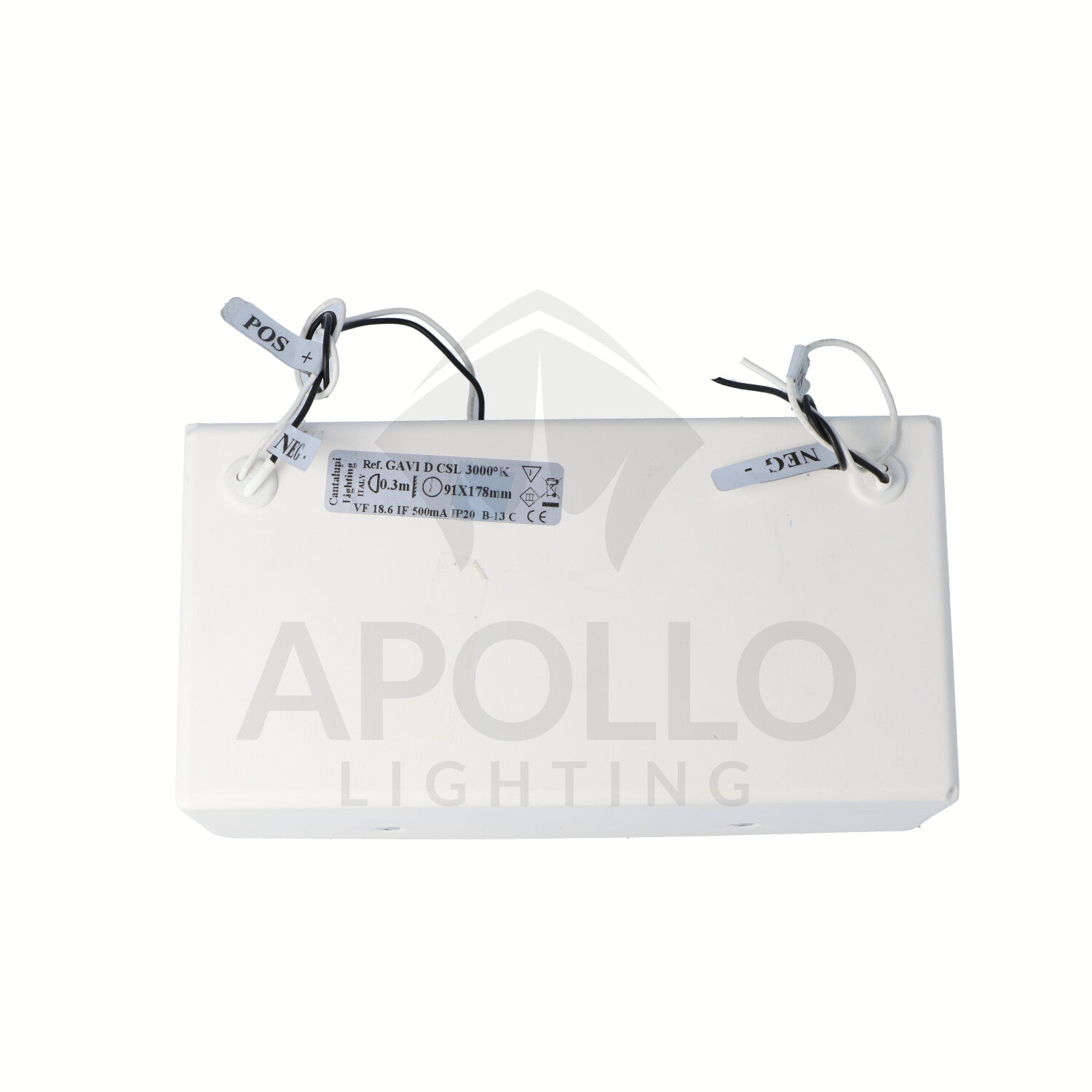 Cantalupi GAVI D CSL LED Panel – 3000K Warm White, 91x178 mm, 18.6V 500mA, IP20, B-13 C — Quality Boat Parts