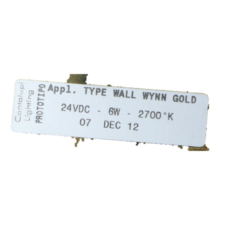Apollo Lighting WALL WYNN GOLD – 6W Wall Light, 2700K Warm White, 24VDC Sculptural Elegance in Wall Lighting — Quality Boat Parts