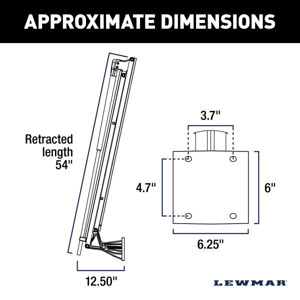 Lewmar - Vector 7ft Manual Shallow Water Anchor — Quality Boat Parts