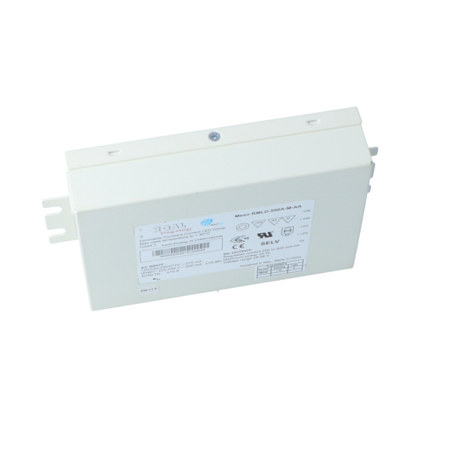 Cantalupi Meso RMLD-500A-M-AA Dimmable Constant Current LED Driver | 25W Max Power | 250–500 mA Output — Quality Boat Parts