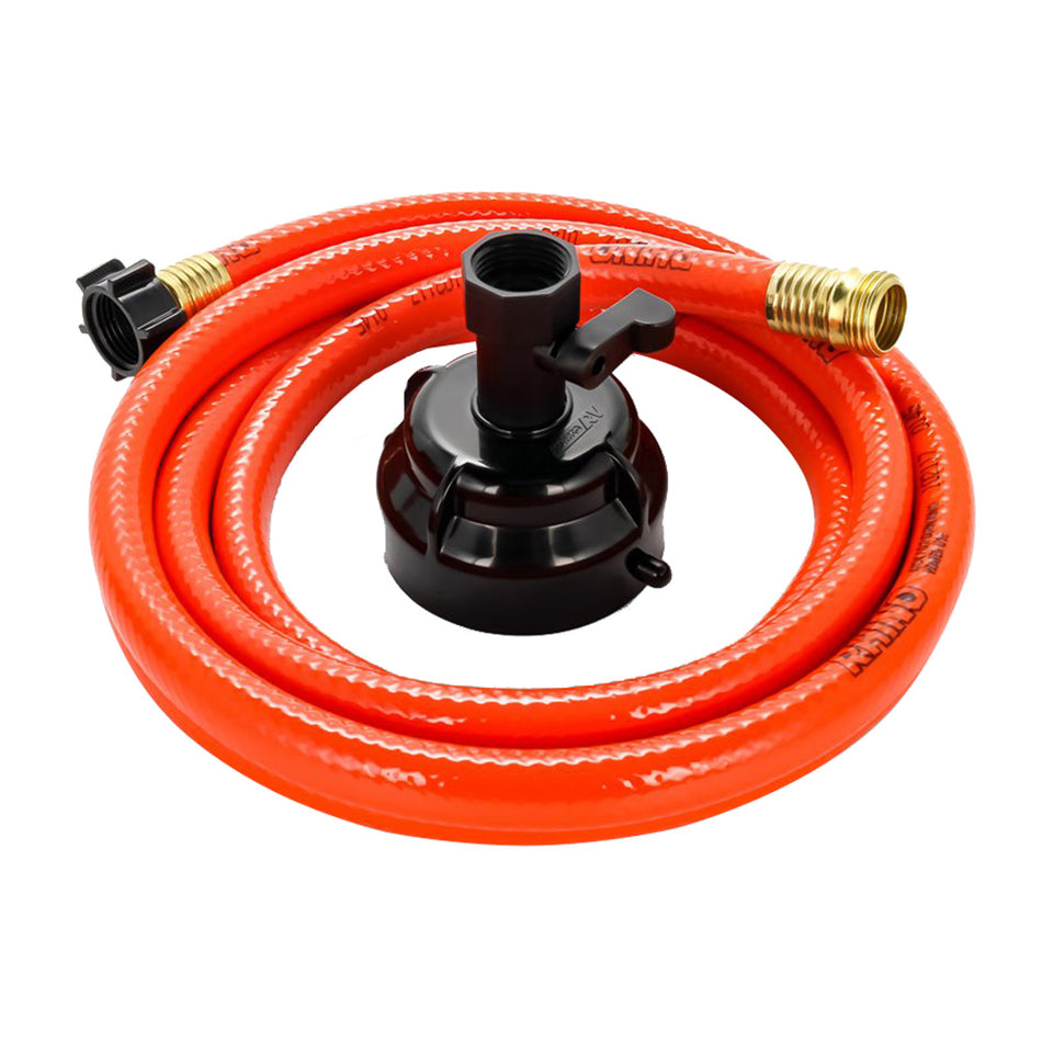 Camco RhinoFlex 10' Clean Out Hose w/Rinser Cap - 5/8" Internal Diameter 22999 — Quality Boat Parts