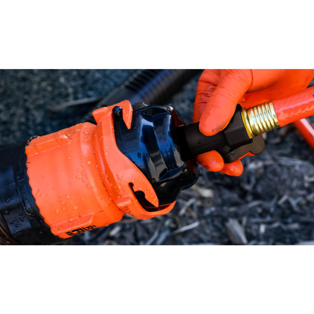 Camco RhinoFlex 10' Clean Out Hose w/Rinser Cap - 5/8" Internal Diameter 22999 — Quality Boat Parts