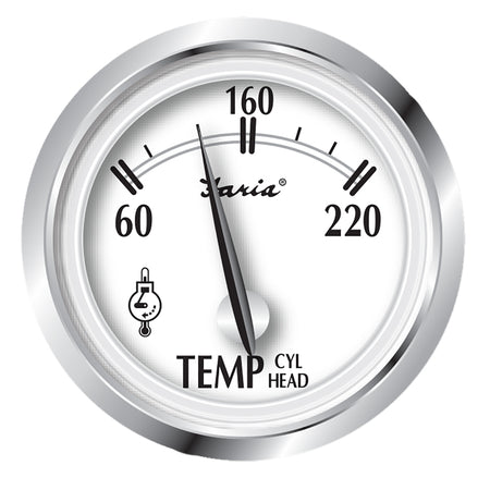 Faria Newport SS 2" Cylinder Head Temperature Gauge w/Sender - 60° to 220° F 25011 — Quality Boat Parts
