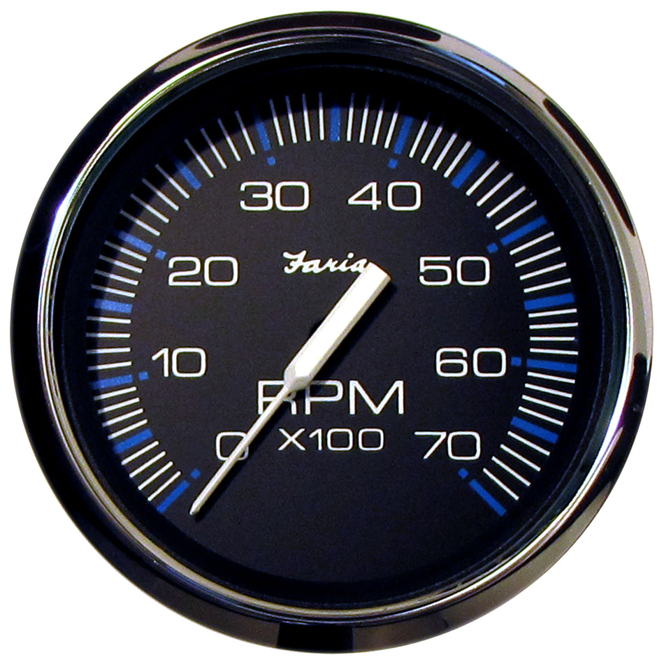 Faria Chesapeake Black 4" Tachometer - 7000 RPM (Gas) (All Outboards) 33718 — Quality Boat Parts