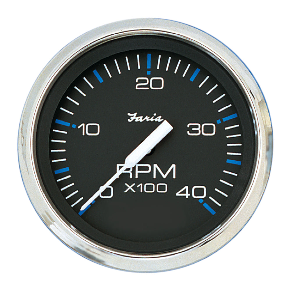 Faria Chesapeake Black 4" Tachometer - 4000 RPM (Diesel) 33742 — Quality Boat Parts
