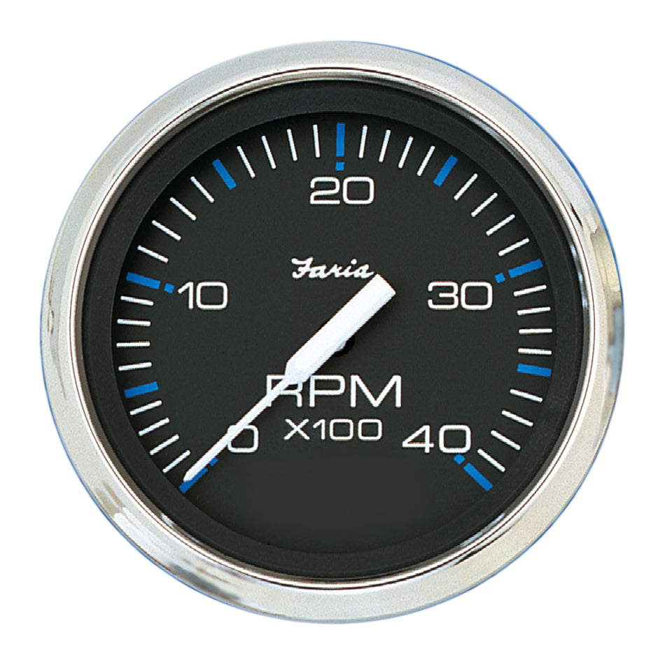 Faria Chesapeake Black 4" Tachometer - 4000 RPM (Diesel) 33742 — Quality Boat Parts