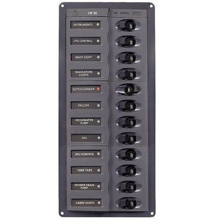 BEP Marine - 12 Way DC Circuit Breaker Panel — Quality Boat Parts