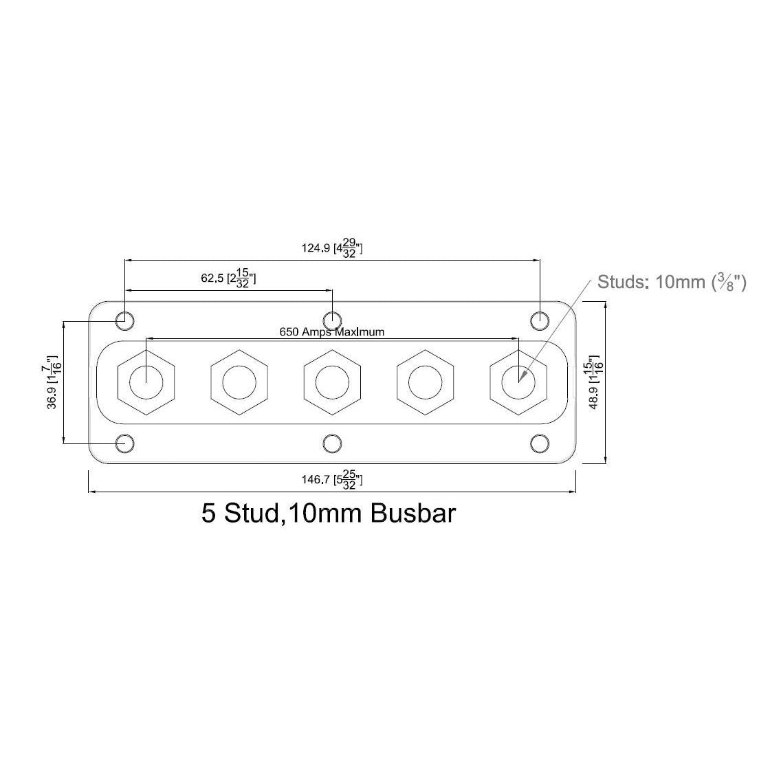 BEP Marine - Heavy Duty Buss Bar 650 Amp — Quality Boat Parts