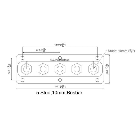 BEP Marine - Heavy Duty Buss Bar 650 Amp — Quality Boat Parts