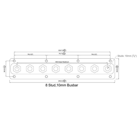 BEP Marine - Heavy Duty Buss Bar 650 Amp — Quality Boat Parts