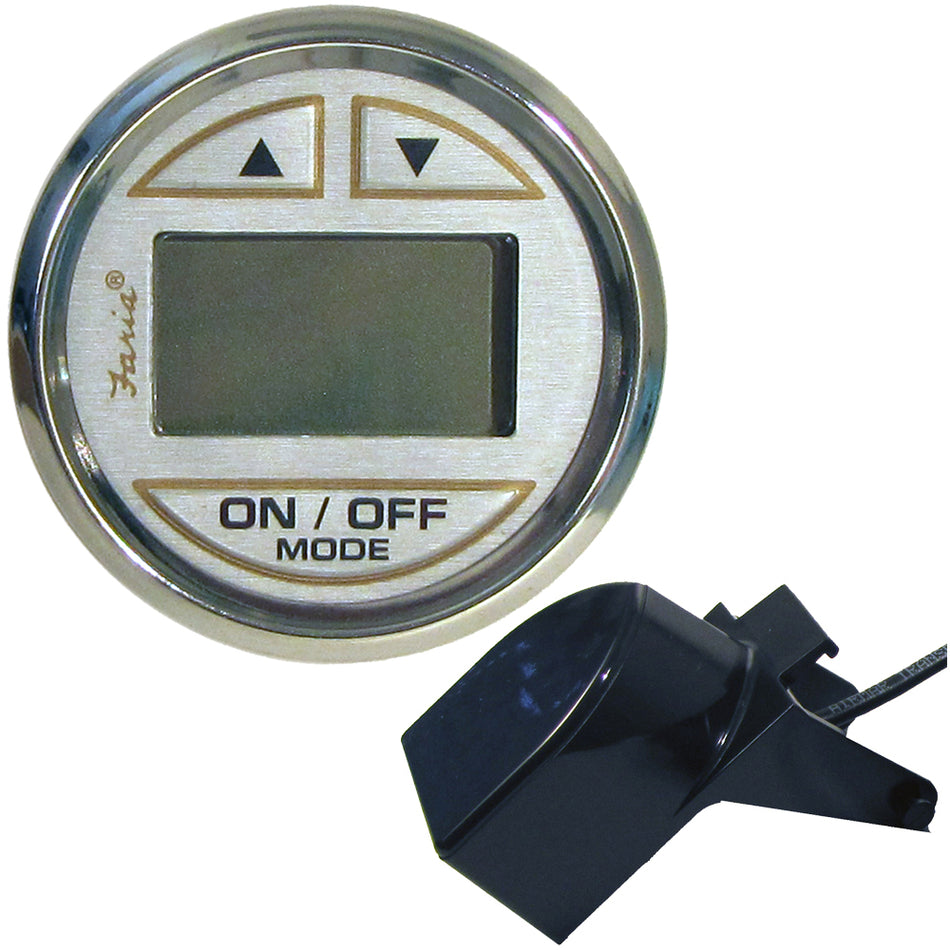 Faria Kronos 2" Depth Sounder w/ Transom Mount Transducer 19150 — Quality Boat Parts