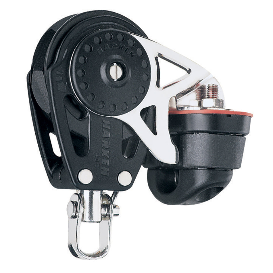 Harken 40mm Carbo Single Ratchet Block w/Swivel Becket & Cam Cleat 2610 — Quality Boat Parts