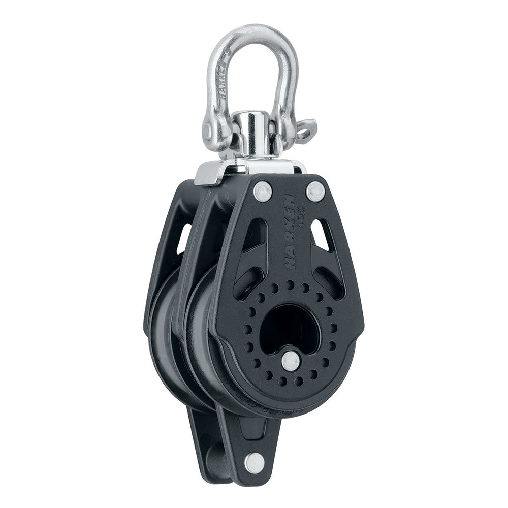 Harken 40mm Carbo Air Double Swivel Block w/Becket 2639 — Quality Boat Parts