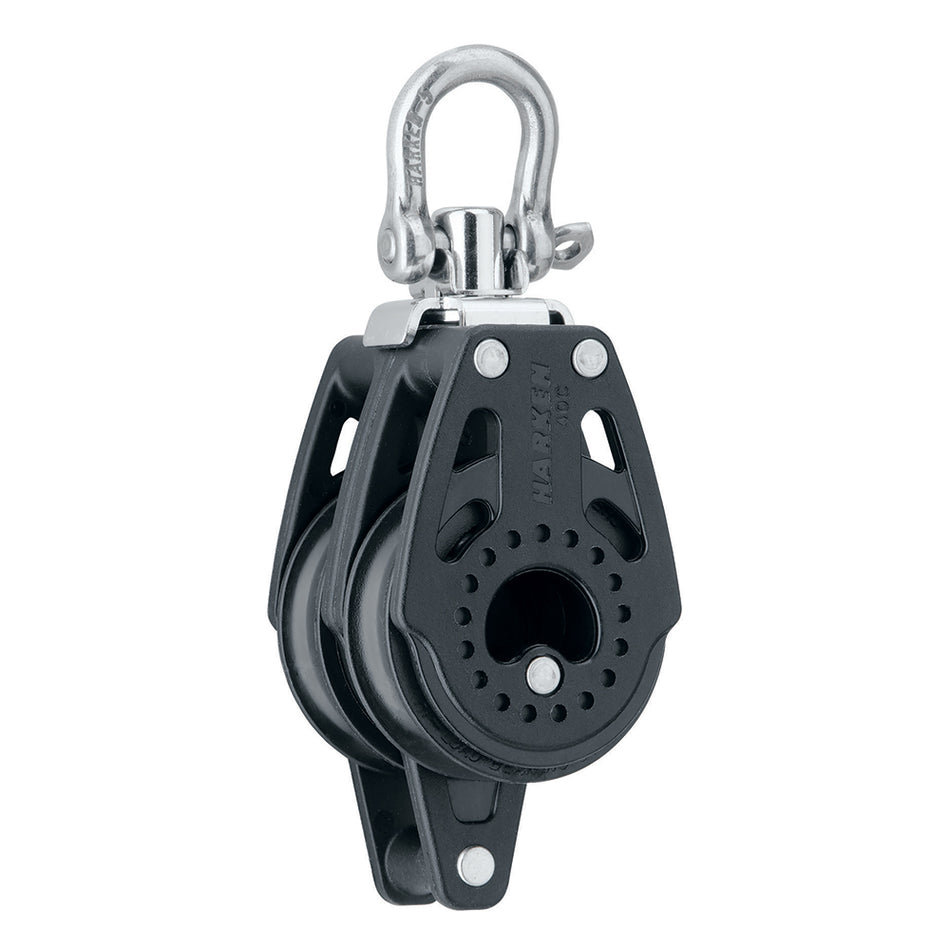 Harken 40mm Carbo Air Double Swivel Block w/Becket 2639 — Quality Boat Parts