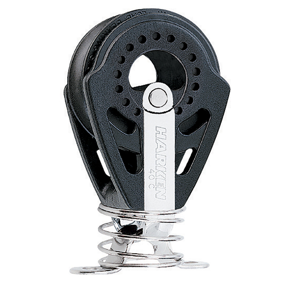 Harken 40mm Carbo Block w/Spring & Eyestrap 2652 — Quality Boat Parts