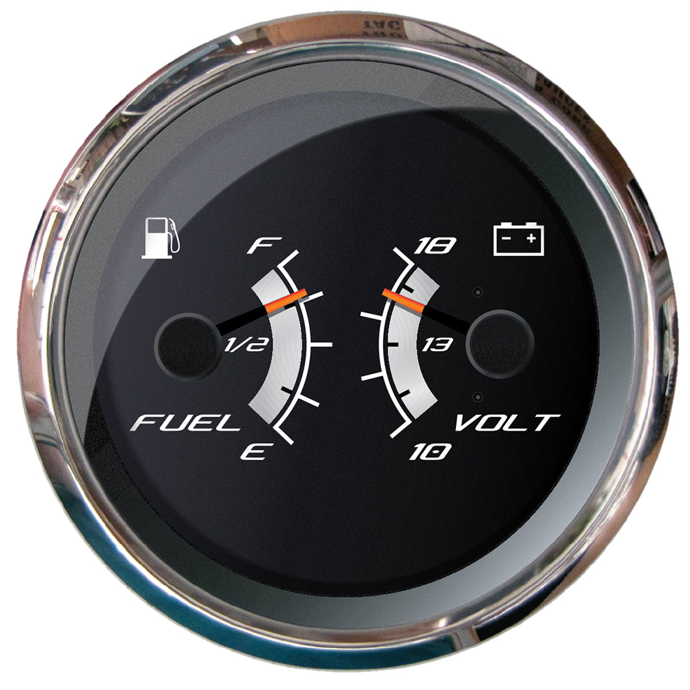 Faria Platinum 4" Multi-Function - Fuel Level & Voltmeter 22013 — Quality Boat Parts