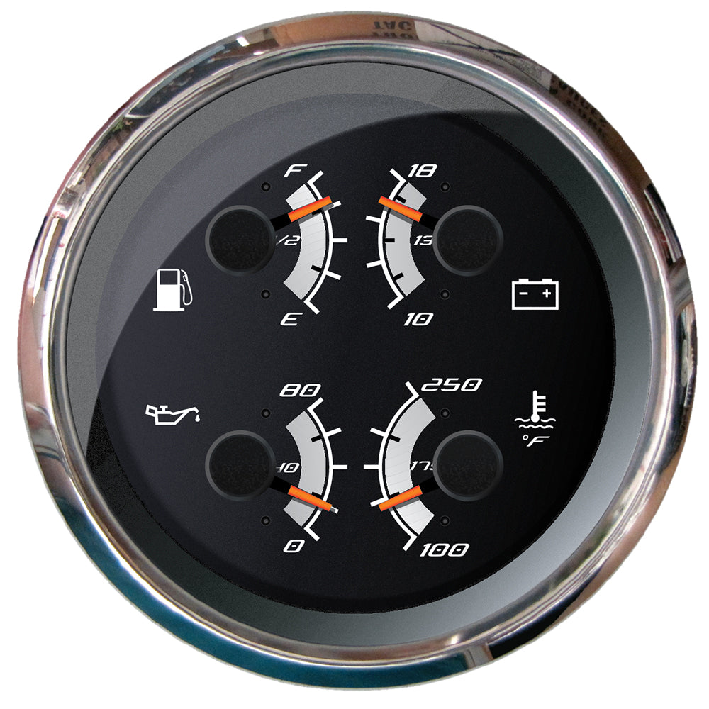 Faria Platinum 4" Multi-Function - Fuel, Oil, Volt & Water Temperature 22014 — Quality Boat Parts