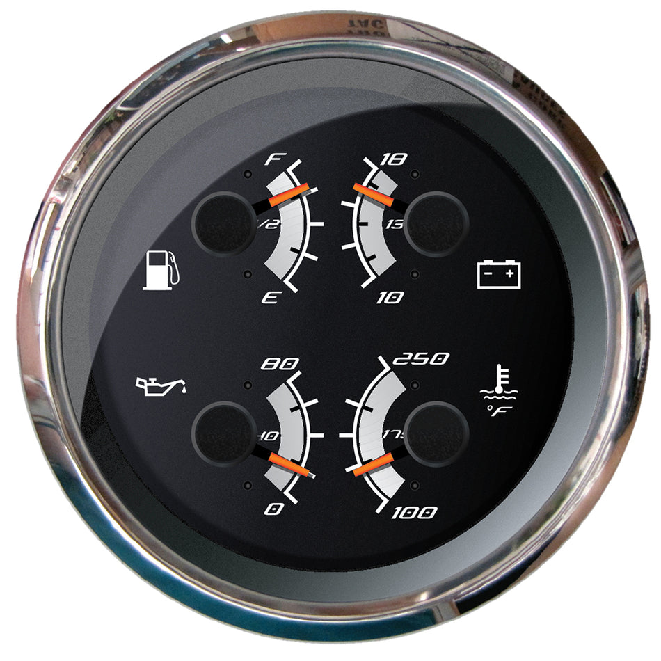 Faria Platinum 4" Multi-Function - Fuel, Oil, Volt & Water Temperature 22014 — Quality Boat Parts