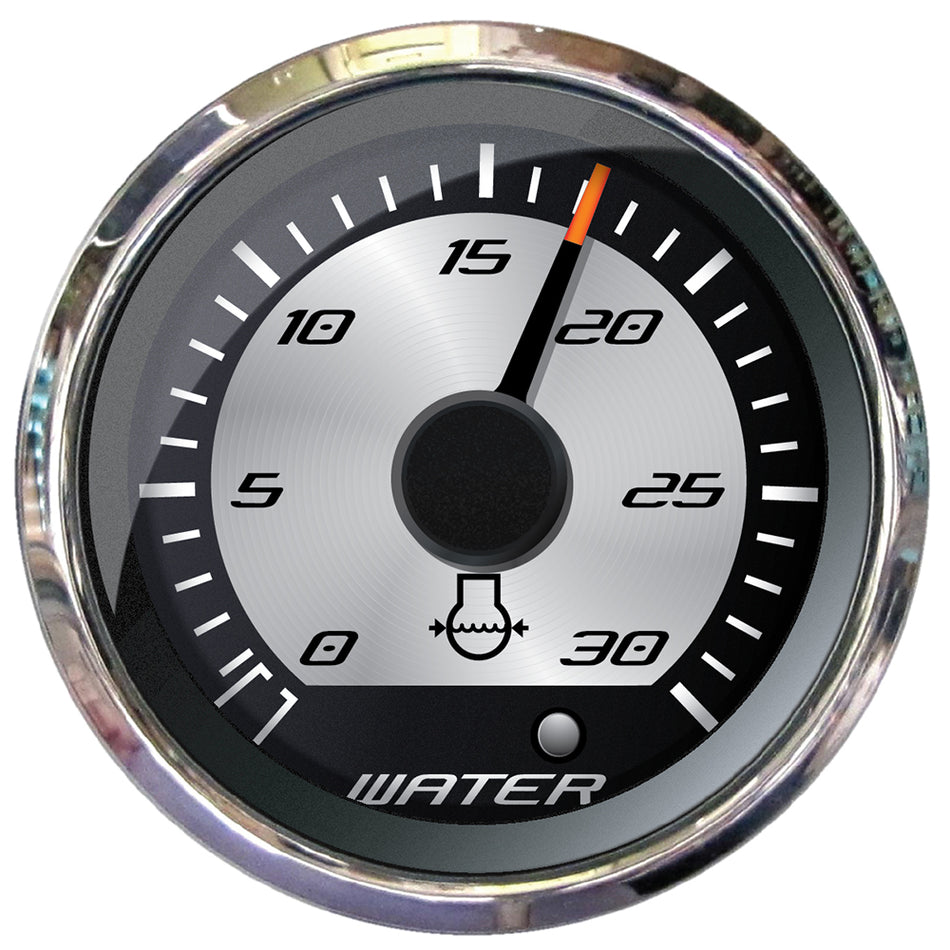Faria Platinum 2" Water Pressure Gauge - 30 PSI 22023 — Quality Boat Parts