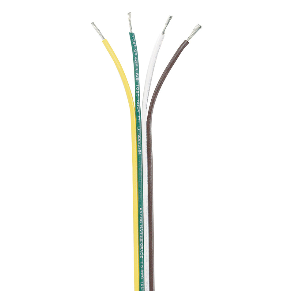 Ancor Ribbon Bonded Cable - 16/4 AWG - Brown/Green/White/Yellow - Flat - 250' 154525 — Quality Boat Parts