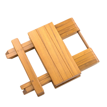 Whitecap Teak Grooved Top Fold-Away Table/Stool 60034 — Quality Boat Parts