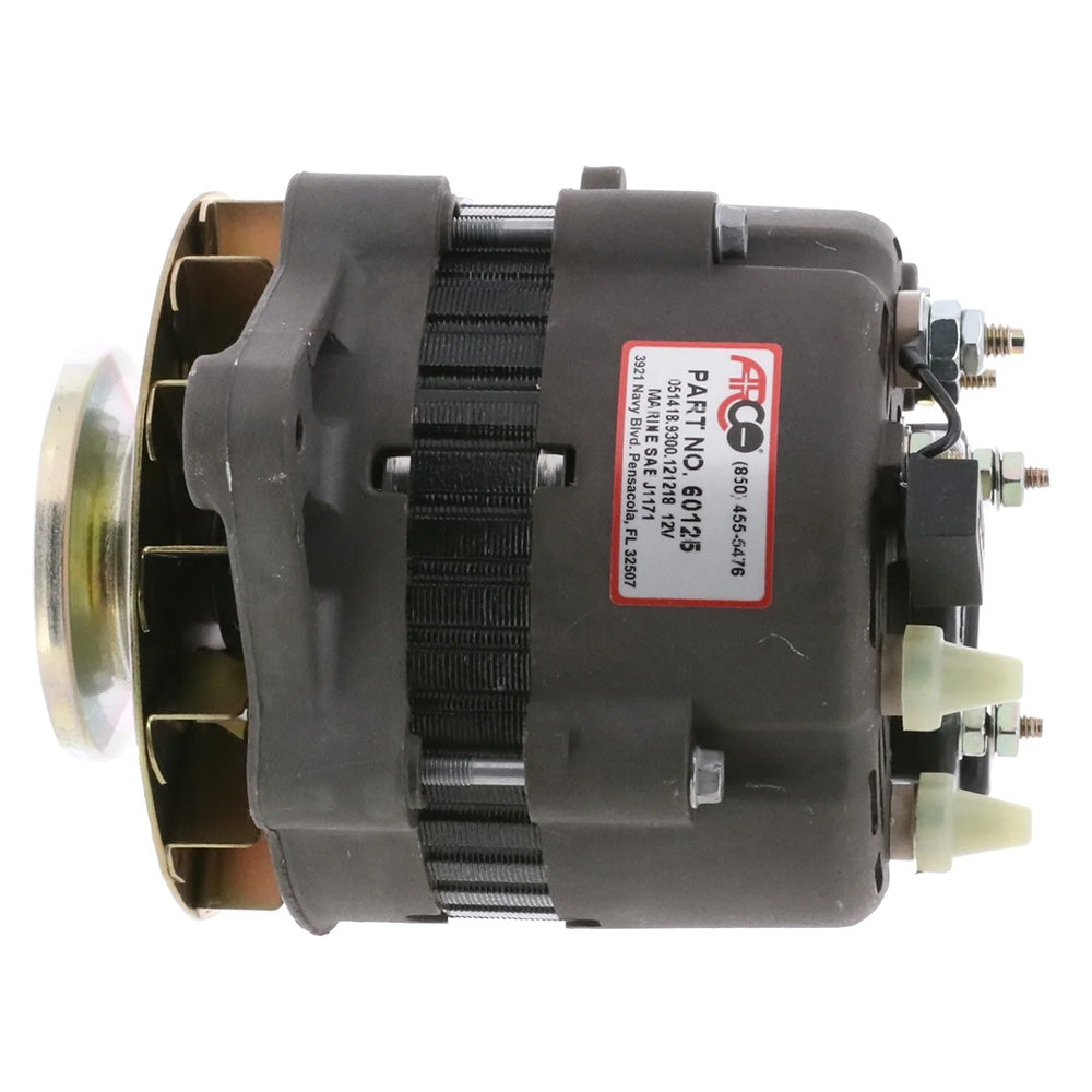 ARCO Marine Premium Replacement Inboard Alternator w/Single Groove Pulley - 12V 55A 60125 — Quality Boat Parts