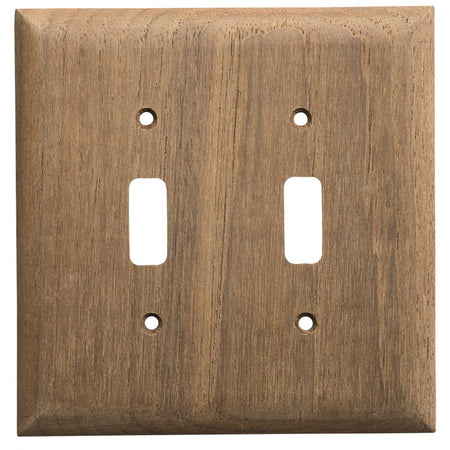 Whitecap Teak 2-Toggle Switch/Receptacle Cover Plate 60176 — Quality Boat Parts