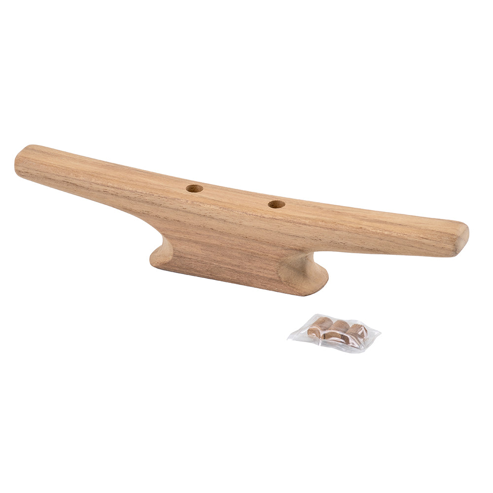 Whitecap 10" Cleat - Teak 60404 — Quality Boat Parts