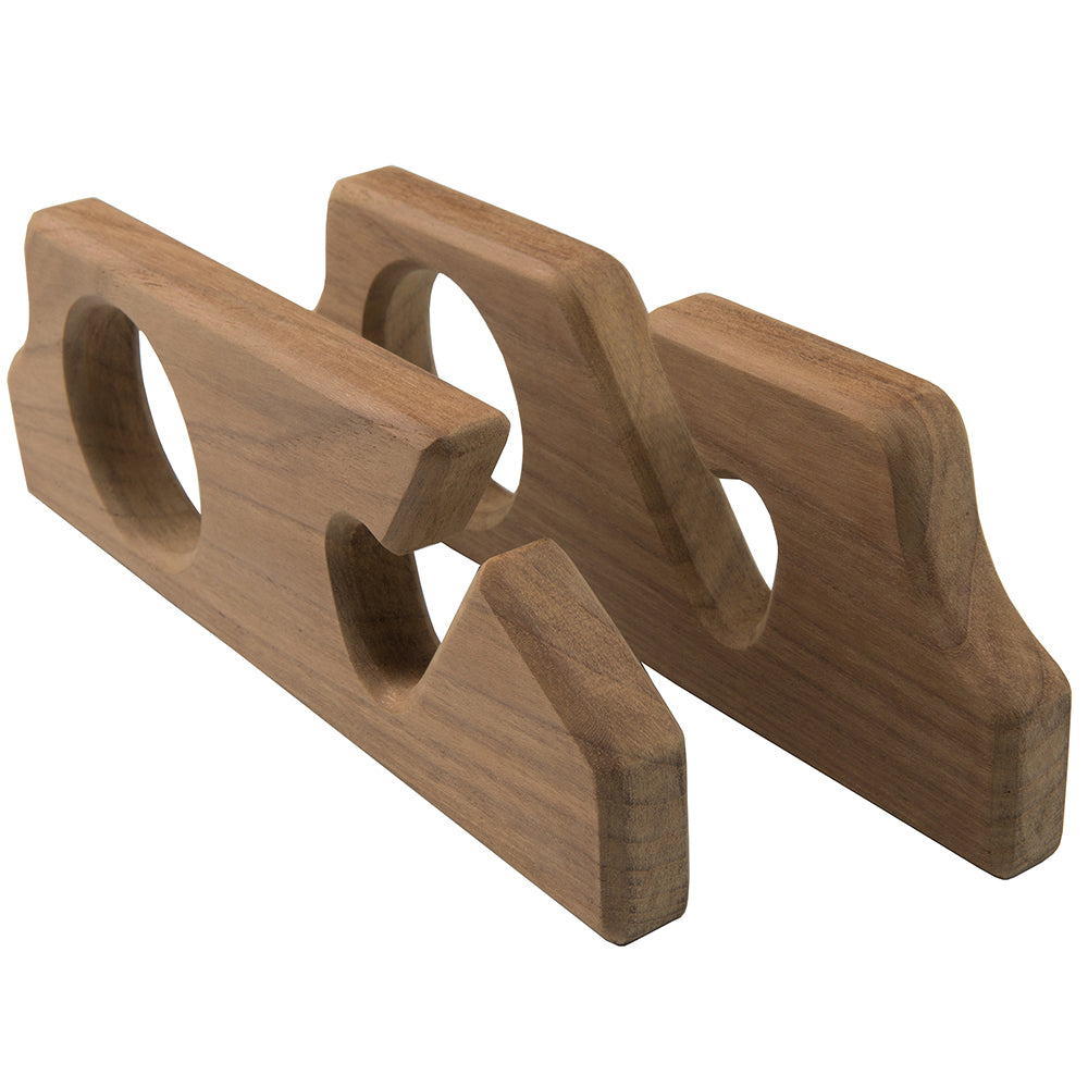 Whitecap Teak Two-Rod Storage Rack - Pair 60610 — Quality Boat Parts