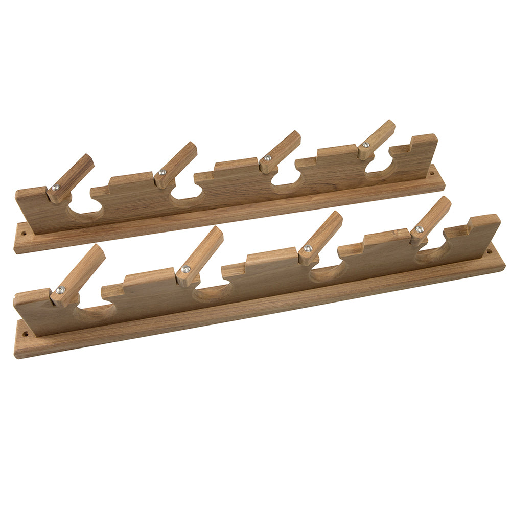 Whitecap Teak Lock-In Four-Rod Storage Rack 60620 — Quality Boat Parts