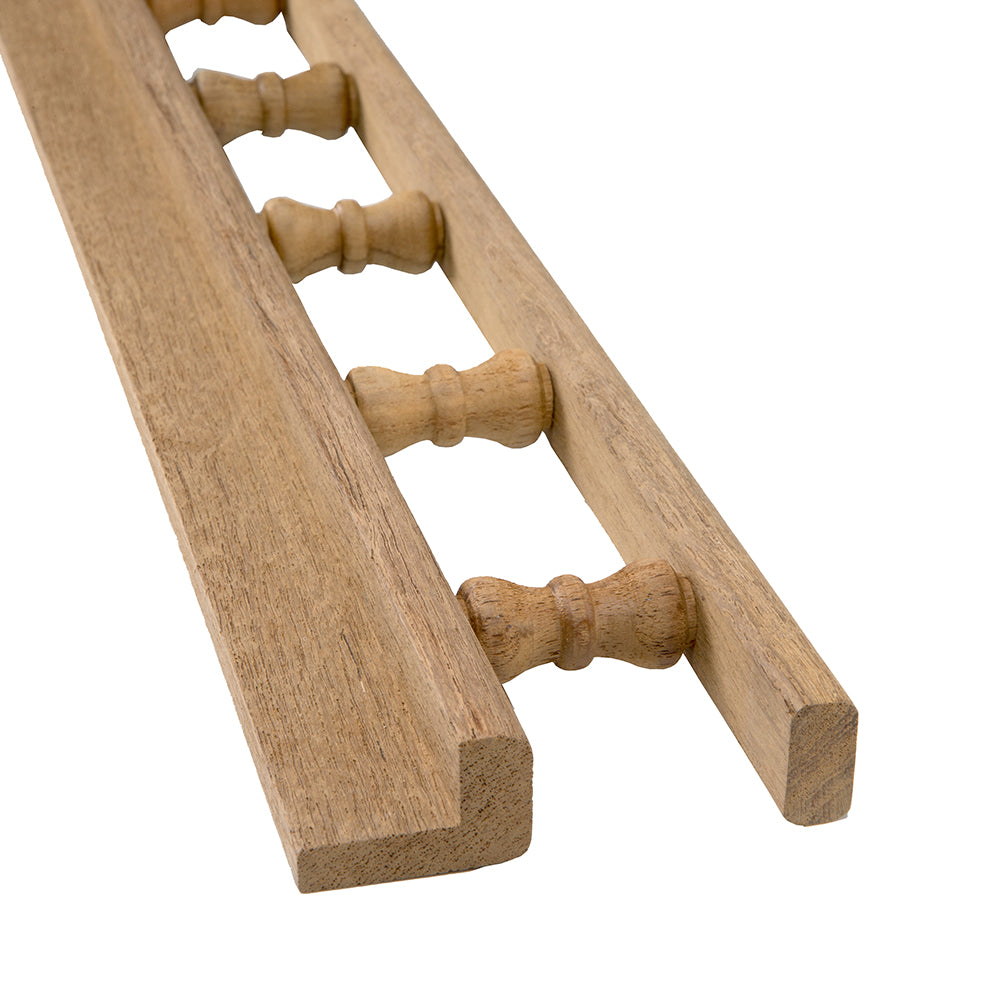 Whitecap Teak L-Type Pin Rail - 5' 60703 — Quality Boat Parts