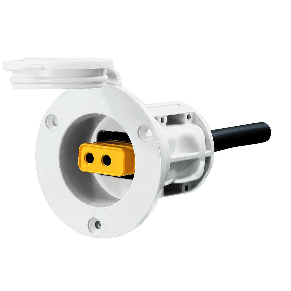 Cannon White Flush Mount Power Port 1903013 — Quality Boat Parts