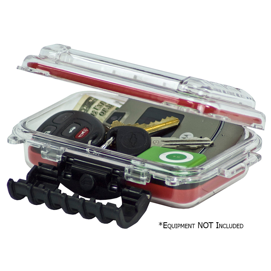 Plano Waterproof Polycarbonate Storage Box - 3449 Size - Red/Clear 144900 — Quality Boat Parts