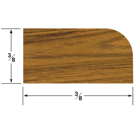 Whitecap Teak Stop Molding Small - 5' 60854 — Quality Boat Parts
