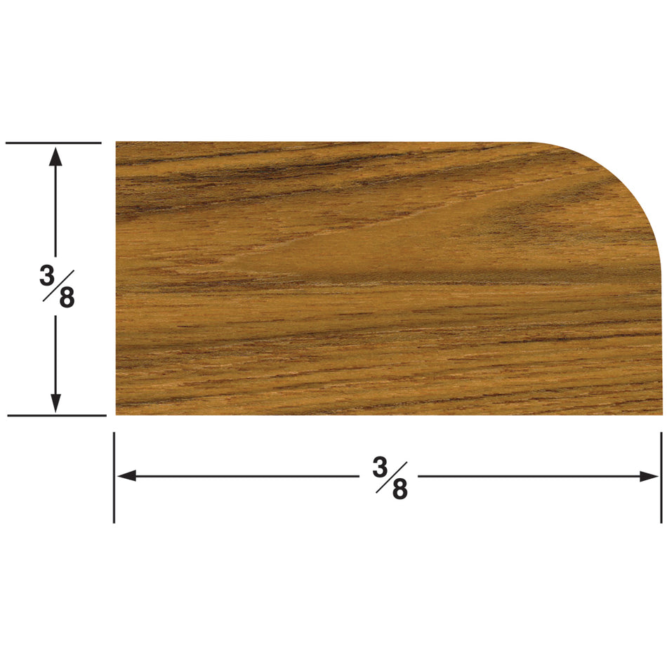 Whitecap Teak Stop Molding Small - 5' 60854 — Quality Boat Parts