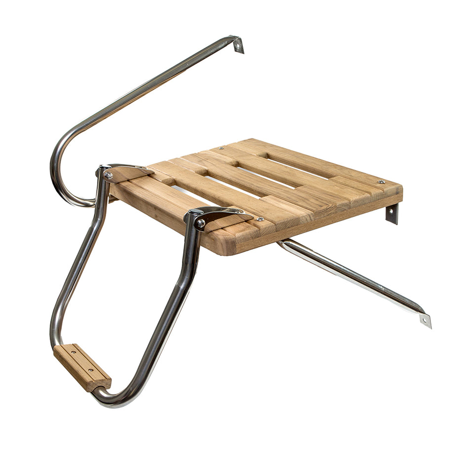 Whitecap Teak Swim Platform w/Ladder f/Outboard Motors 60902 — Quality Boat Parts