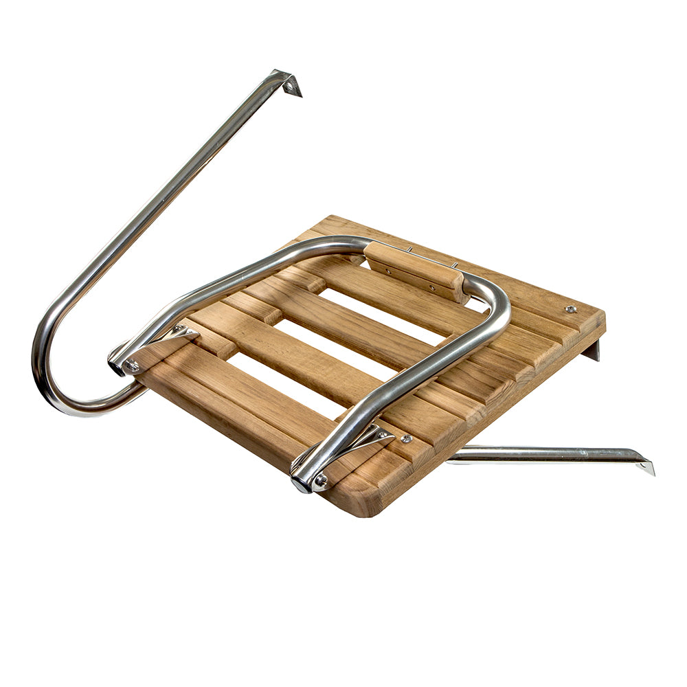 Whitecap Teak Swim Platform w/Ladder f/Outboard Motors 60902 — Quality Boat Parts
