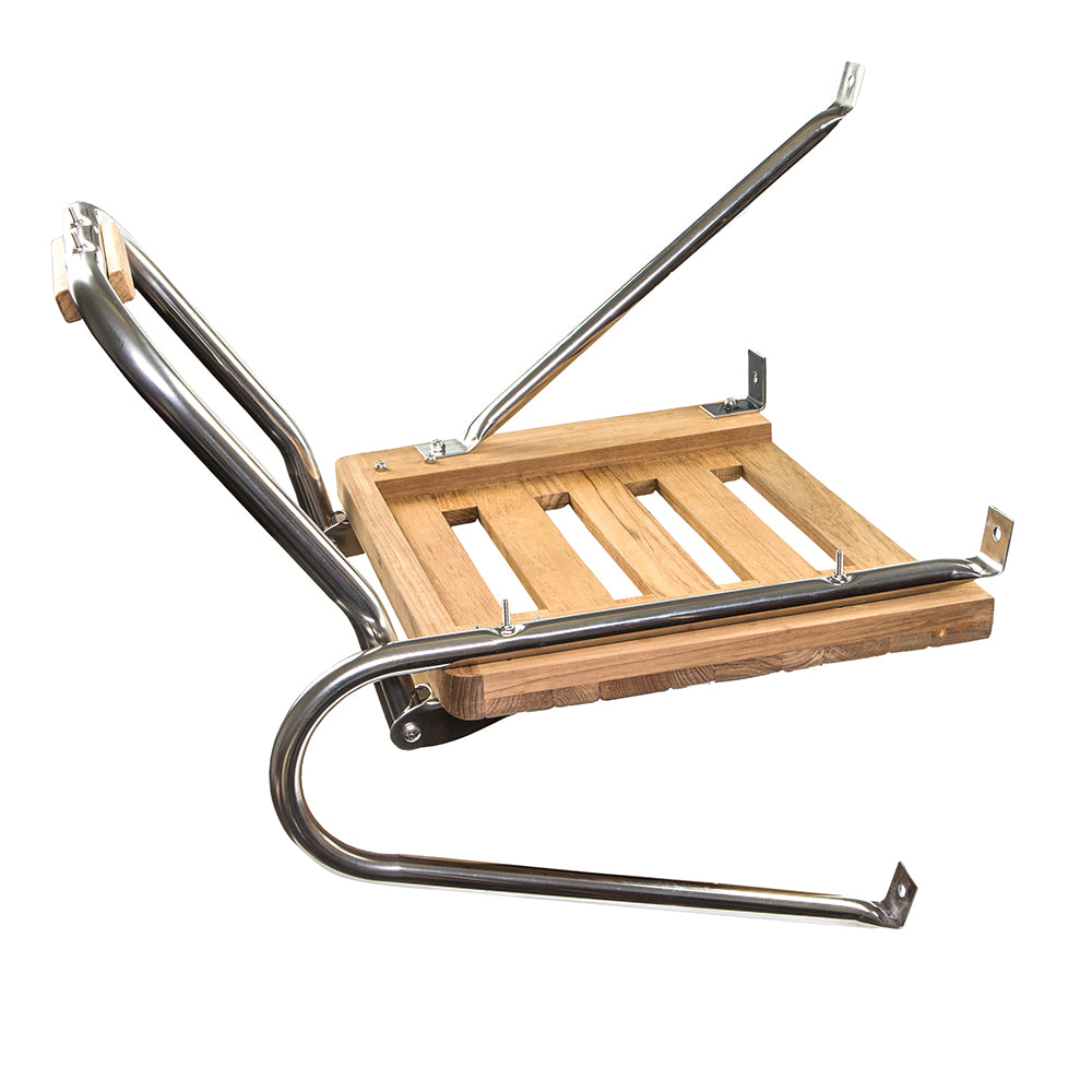 Whitecap Teak Swim Platform w/Ladder f/Outboard Motors 60902 — Quality Boat Parts