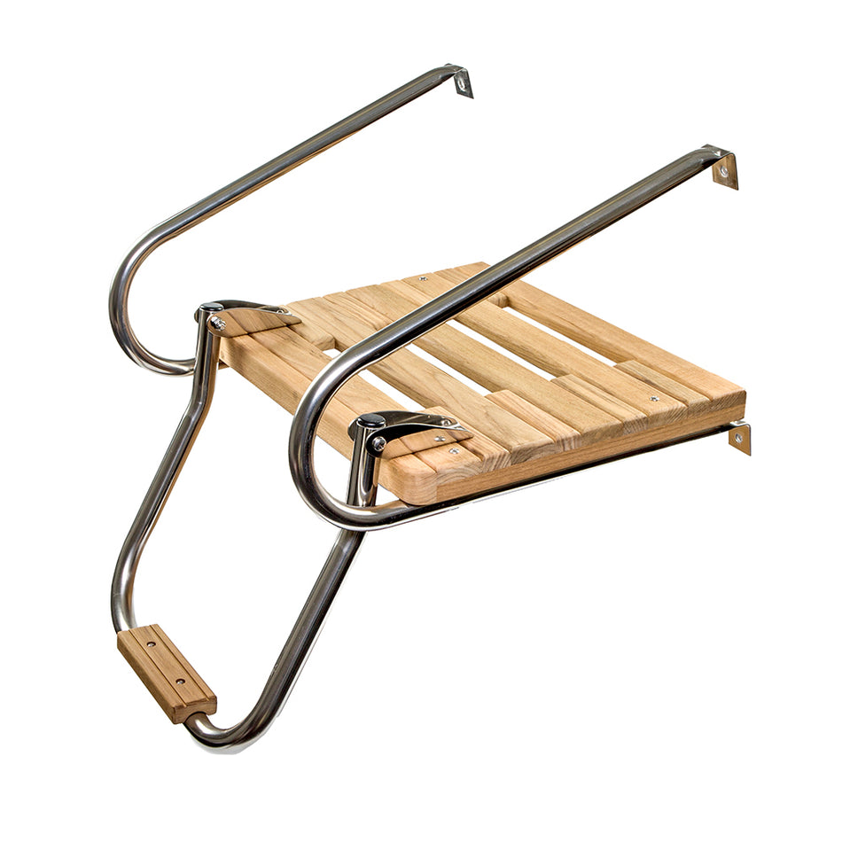Whitecap Teak Swim Platform w/Ladder f/Inboard/Outboard Motors 60903 — Quality Boat Parts
