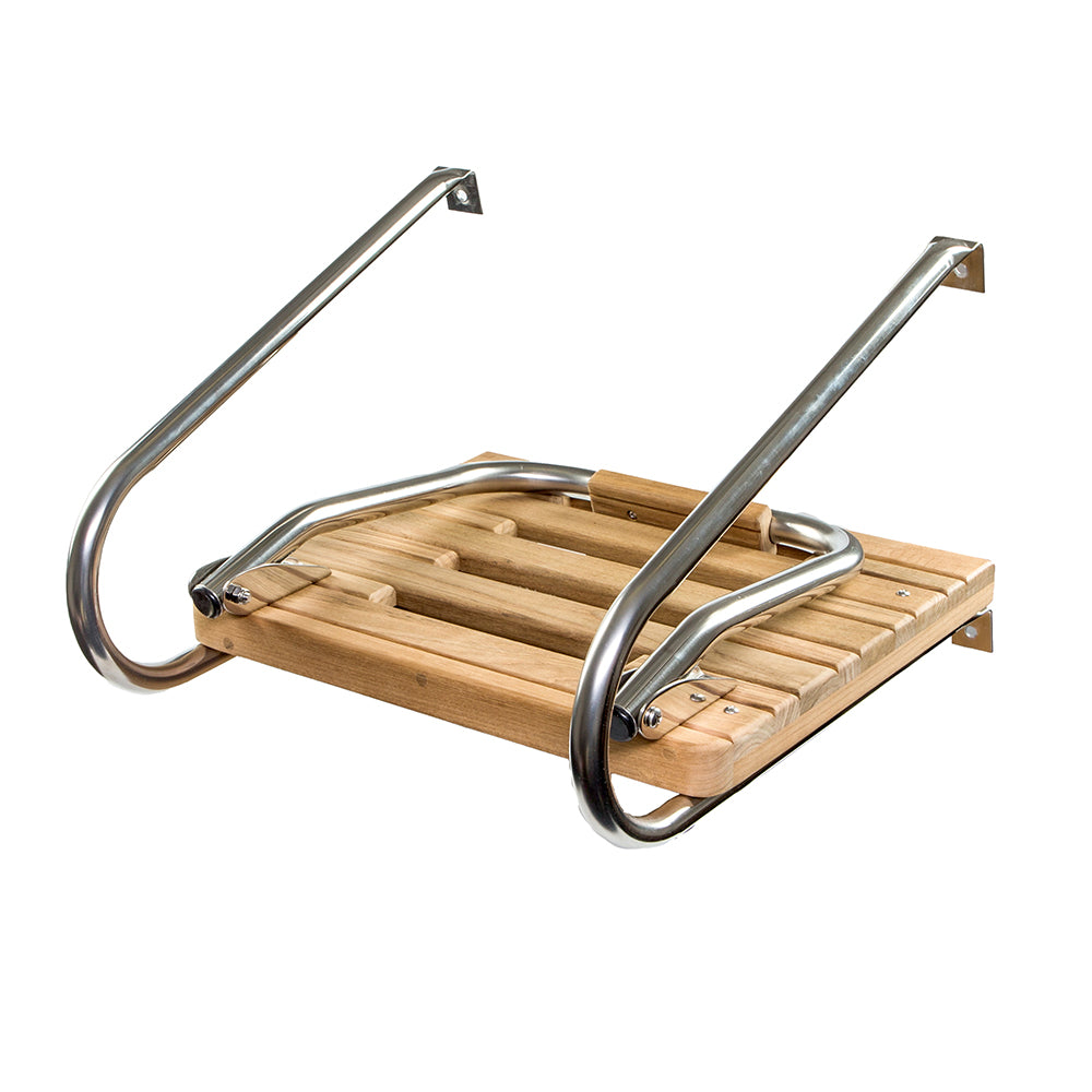 Whitecap Teak Swim Platform w/Ladder f/Inboard/Outboard Motors 60903 — Quality Boat Parts