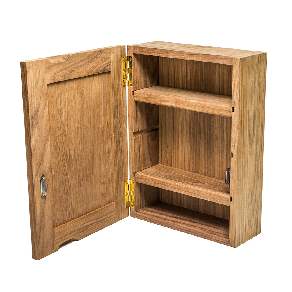 Whitecap Teak Medicine Chest w/Mirror 62354 — Quality Boat Parts