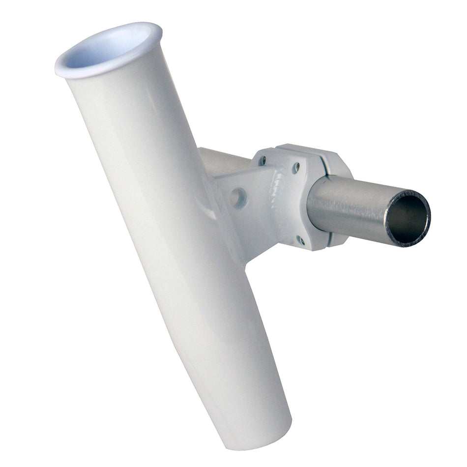 C. E. Smith Aluminum Horizontal Clamp-On Rod Holder 1-5/16" OD White - Powdercoat w/Sleeve 53711 — Quality Boat Parts